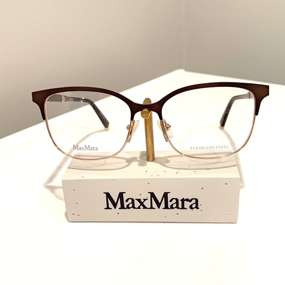MaxMara MM1273 UIG Matte Brown and Gold - Picture 2 of 5